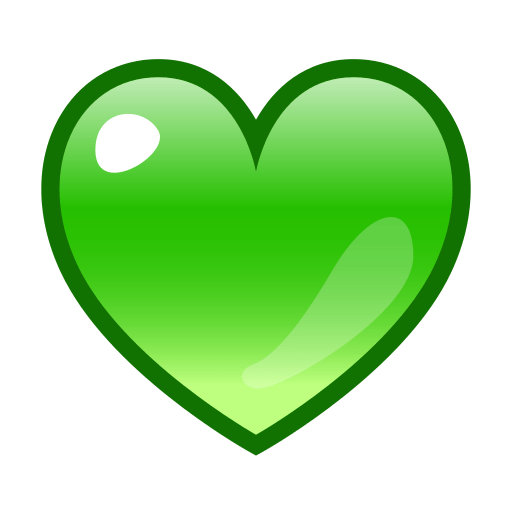 Emoji Grünes Herz