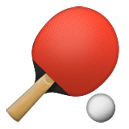 Table Tennis Paddle And Ball Emoji