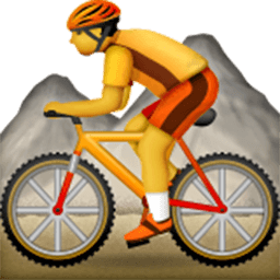 Mountain Bicyclist Emoji