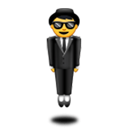 Man In Business Suit Levitating Emoji