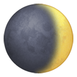 Waxing Crescent Moon Symbol Emoji