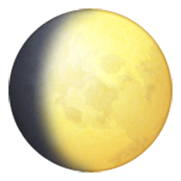 Waxing Gibbous Moon Symbol Emoji