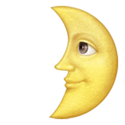 First Quarter Moon With Face Emoji