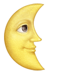 Last Quarter Moon With Face Emoji