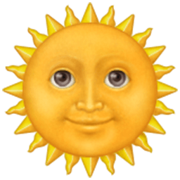 Sun With Face Emoji