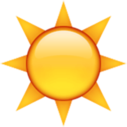 Black Sun With Rays Emoji