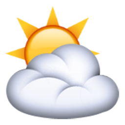 Sun Behind Cloud Emoji