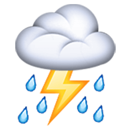 Thunder Cloud And Rain Emoji