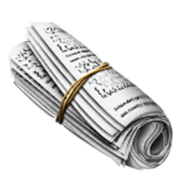 Rolled-up Newspaper Emoji