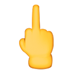 Reversed Hand With Middle Finger Extended Emoji