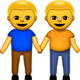 Two Men Holding Hands Emoji