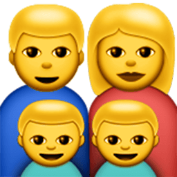 Family (man,woman,boy,boy) Emoji