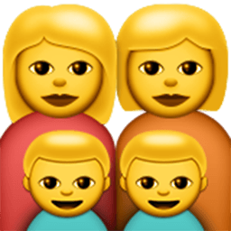 Family (woman,woman,boy,boy) Emoji