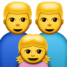 Family (man,man,girl) Emoji