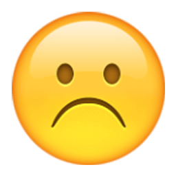 White Frowning Face Emoji