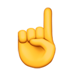 White Up Pointing Index Emoji