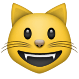 Smiling Cat Face With Open Mouth Emoji