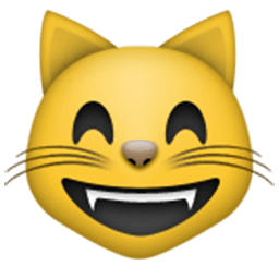 Grinning Cat Face With Smiling Eyes Emoji