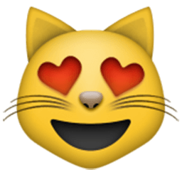 Smiling Cat Face With Heart-shaped Eyes Emoji