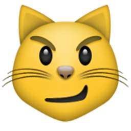 Cat Face With Wry Smile Emoji