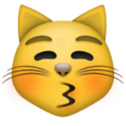 Kissing Cat Face With Closed Eyes Emoji