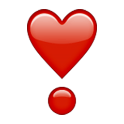 Heavy Heart Exclamation Mark Ornament Emoji