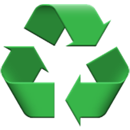 Black Universal Recycling Symbol Emoji