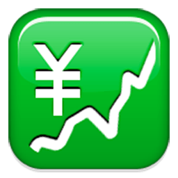 Chart With Upwards Trend And Yen Sign Emoji