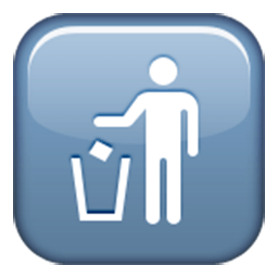 Put Litter In Its Place Symbol Emoji