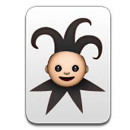 Playing Card Black Joker Emoji