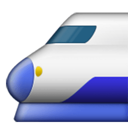 High-speed Train With Bullet Nose Emoji