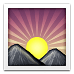 Sunrise Over Mountains Emoji