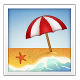 Beach With Umbrella Emoji