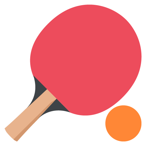 Table Tennis Paddle And Ball Emoji