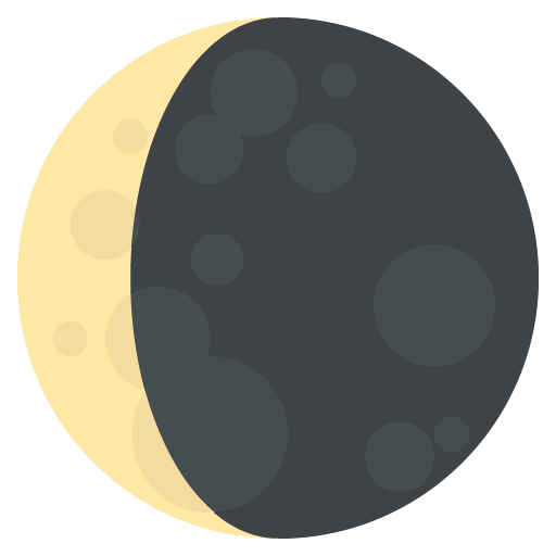 Waning Crescent Moon Symbol Emoji