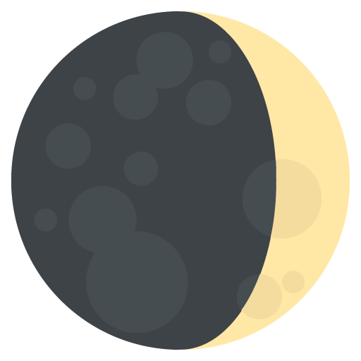 Waxing Crescent Moon Symbol Emoji