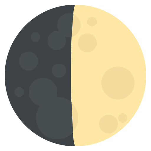First Quarter Moon Symbol Emoji