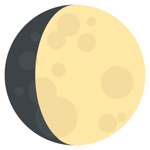 Waxing Gibbous Moon Symbol Emoji