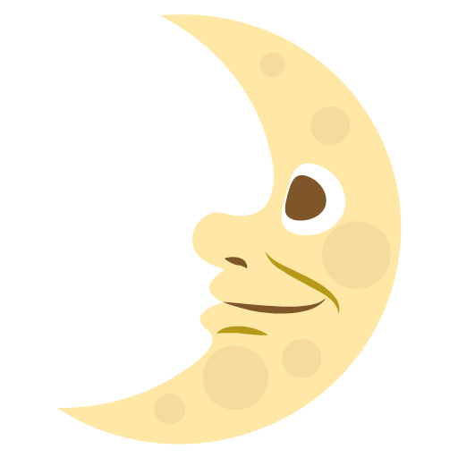 First Quarter Moon With Face Emoji