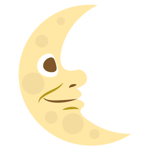 Last Quarter Moon With Face Emoji