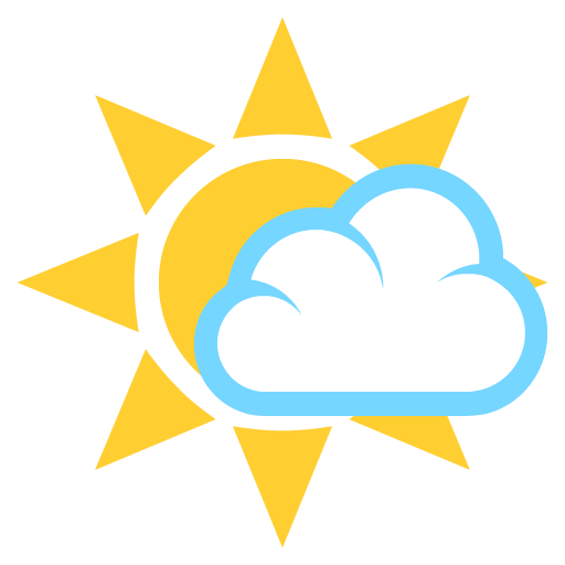 White Sun With Small Cloud Emoji