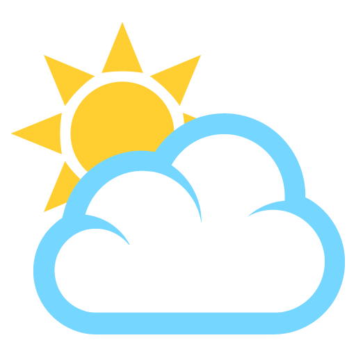 White Sun Behind Cloud Emoji