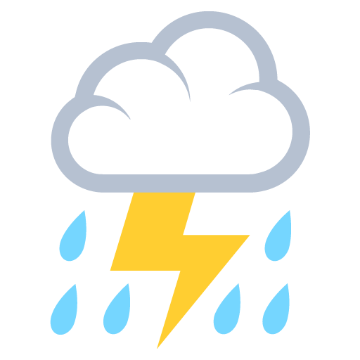 Thunder Cloud And Rain Emoji