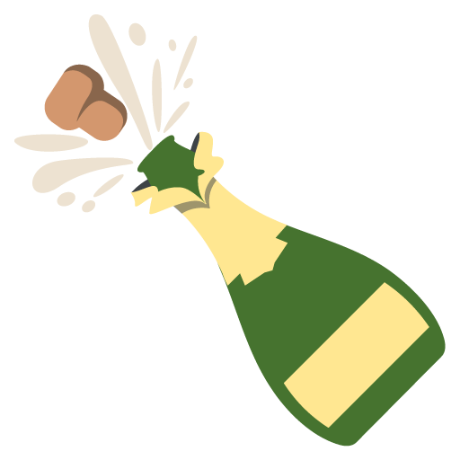 Bottle With Popping Cork Emoji