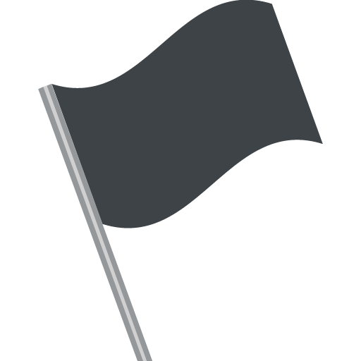 Waving Black Flag Emoji