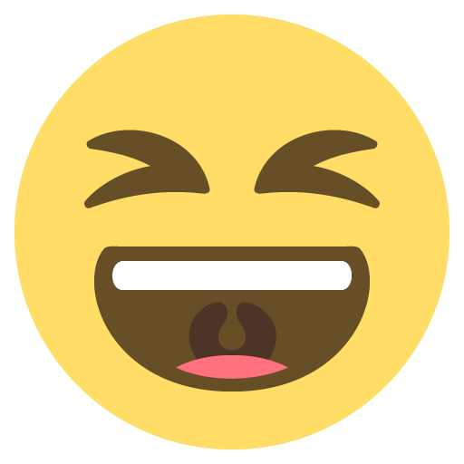 Smiling Face With Open Mouth And Tightly-closed Eyes Emoji