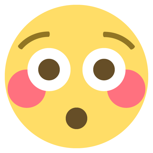 Flushed Face Emoji