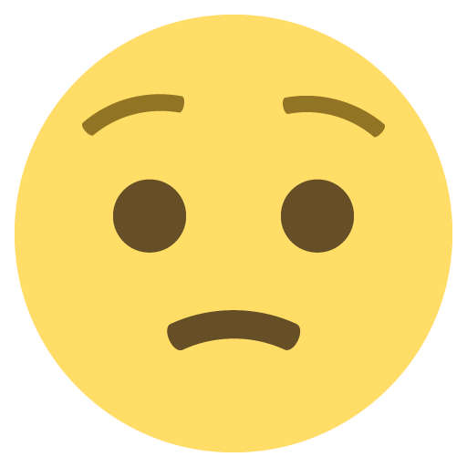 Worried Face Emoji