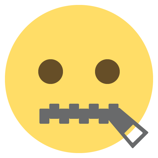 Zipper-mouth Face Emoji