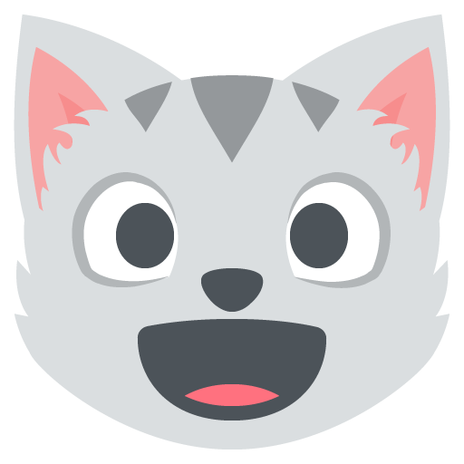 Smiling Cat Face With Open Mouth Emoji